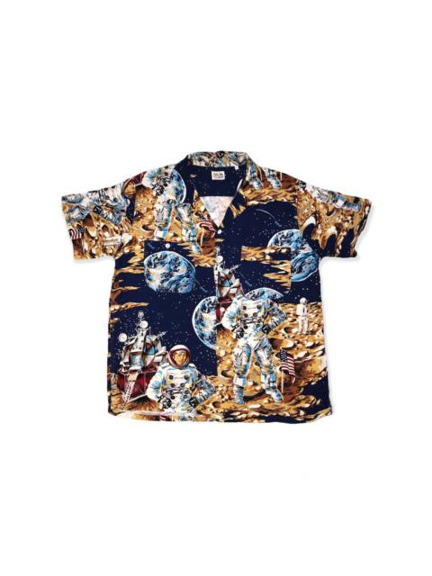 Other Designers Vintage - Astronaut Moon Landing Aloha Shirt Made by Seilin