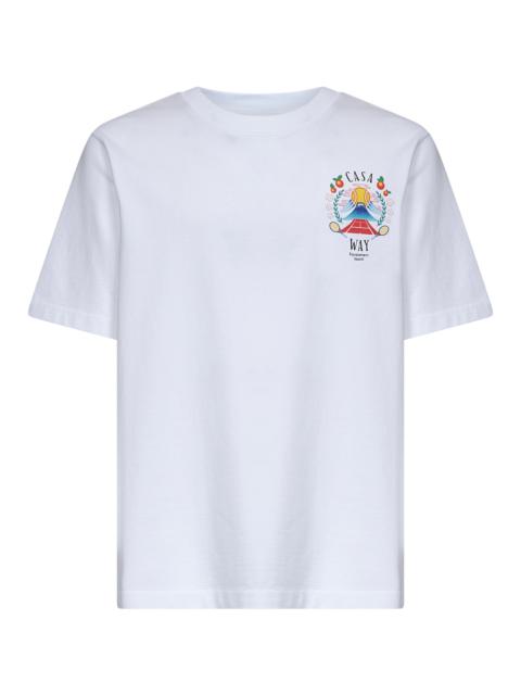 CASABLANCA White Casa Way Mountain T-shirt