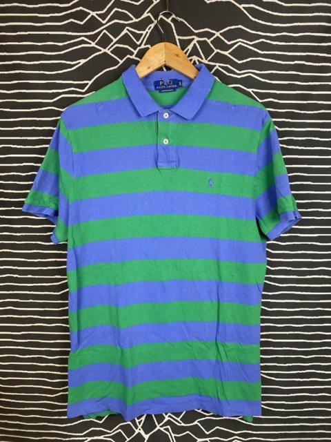 Polo Ralph Lauren Polo Ralph Lauren Striped Mesh Polo Shirt in Blue and Green