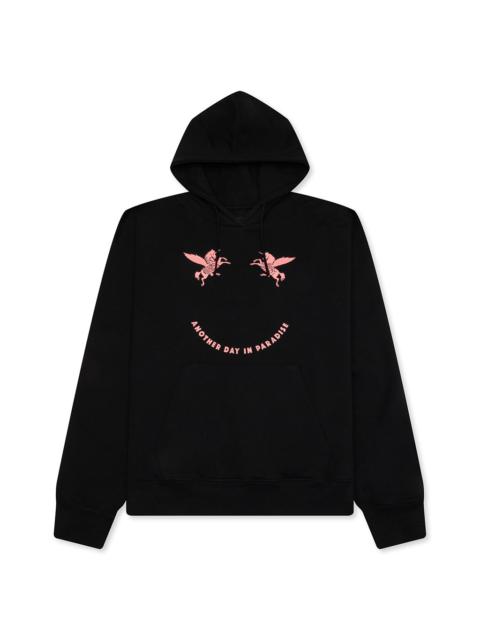 Givenchy FLEECE HOODIE WITH UNICORNS EMBROIDERY - BLACK