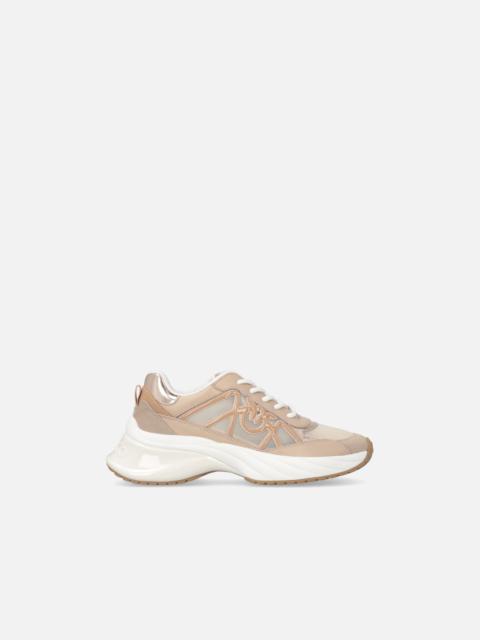 PINKO SNEAKERS WITH MIX OF INSERTS AND LOVE BIRDS LOGO