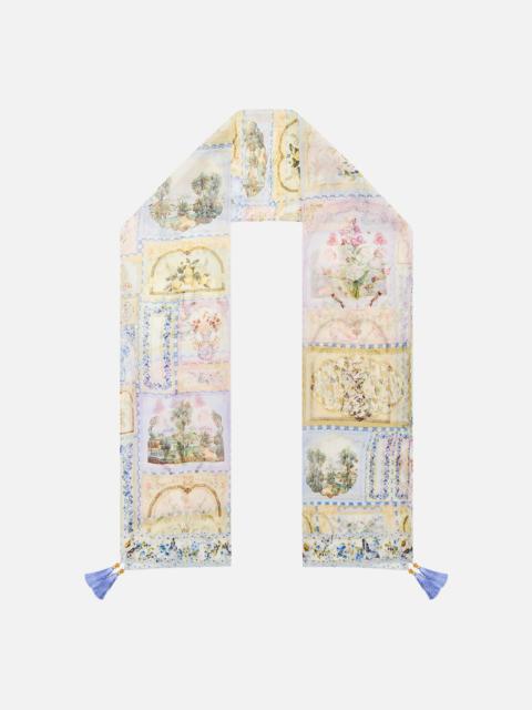 CAMILLA LONG SILK CRINKLE CHIFFON SCARF