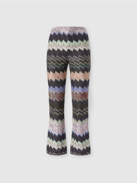 Missoni Snake-Pattern Viscose Lamé Cropped Trousers