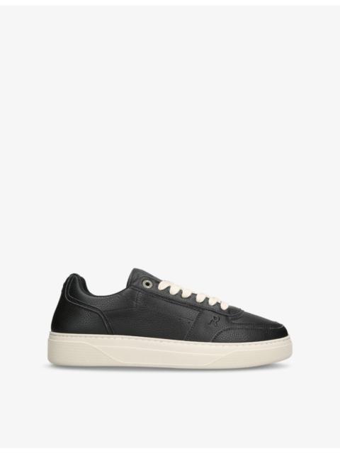 REPRESENT Initial brand-embossed leather low-top trainers