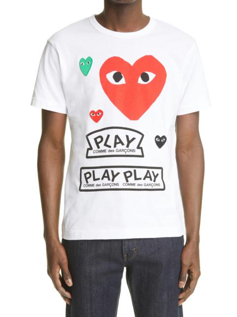 Comme des Garçons PLAY Comme de Garçons PLAY Heart Face Graphic Tee