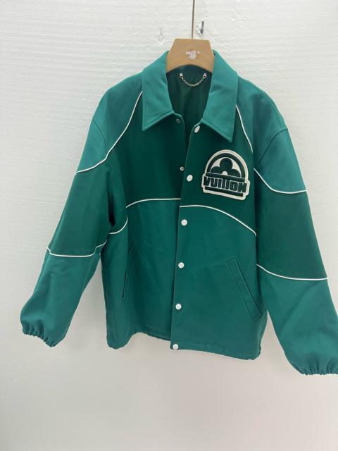 Louis Vuitton Louis Vuitton Green Three-Flower Embroidered Logo Jacket