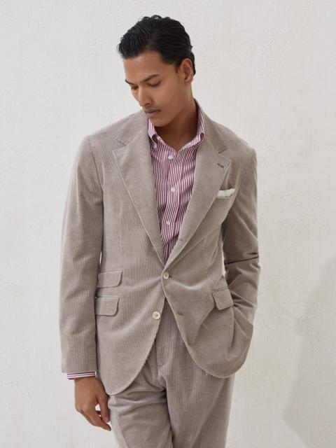 Brunello Cucinelli Comfort cotton and cashmere corduroy deconstructed Cavallo blazer