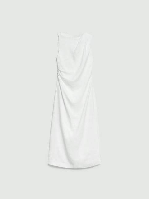 Theory Draped Midi Dress in Linen-Viscose