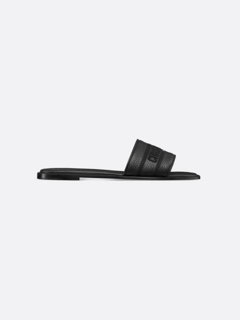 Dior Dior Dway Leather Slide Sandals Black