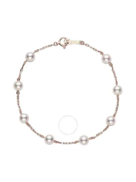 MIKIMOTO Mikimoto Akoya Cultured Pearl Station Bracelet PD129Z