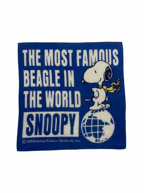 Other Designers Peanuts - Vtg Peanuts Snoopy Handkerchief Neckerchief Bandana Turban