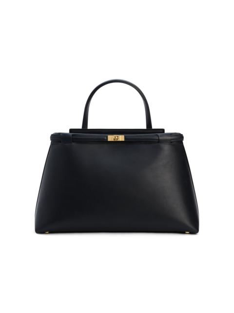 Janessa Leoné Leone Medium Leather Top Handle Bag black