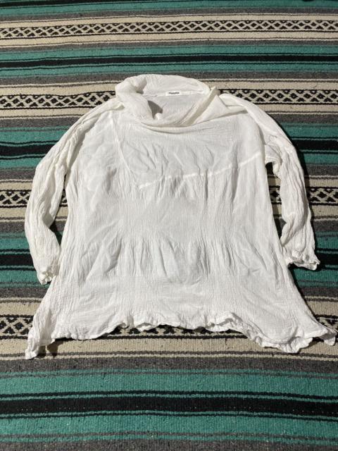 ISSEY MIYAKE Plantation true white wrinkle blouse