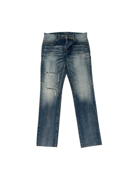 SAINT LAURENT SLP - Hedi Slimane - S/S 14 - D02 Zebra-Print Denim