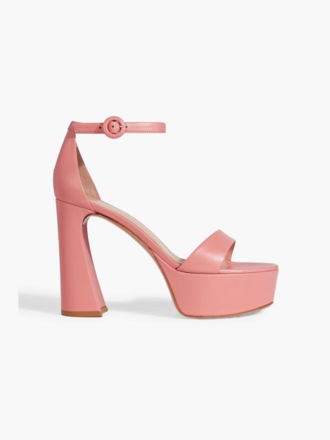 Gianvito Rossi Holly leather platform sandals