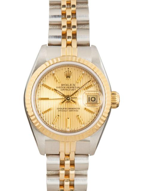 ROLEX Rolex Lady Datejust ref 69173 Champagne Tapestry Dial