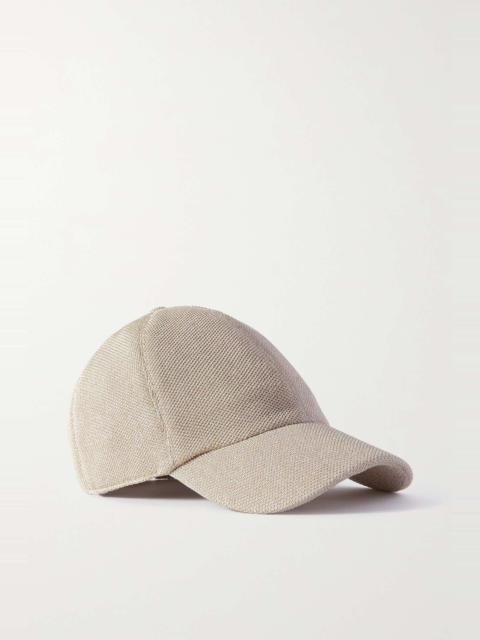 Caspian silk-piqué baseball cap