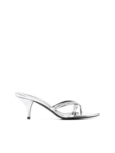 TOM FORD metallic leather mules