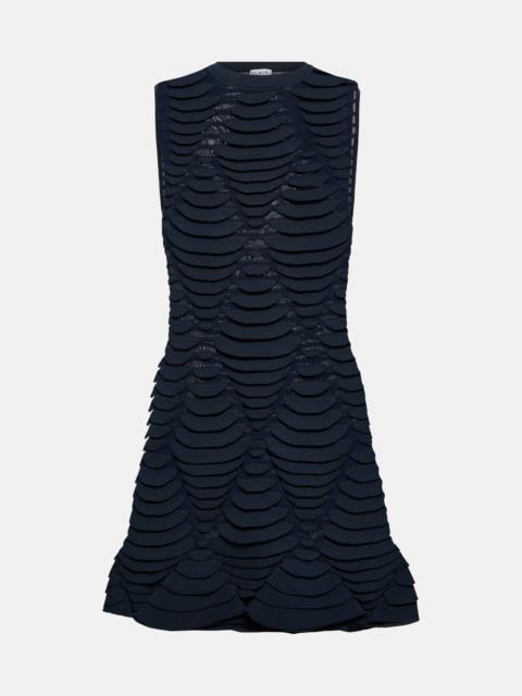 Alaïa Snake-effect knit minidress
