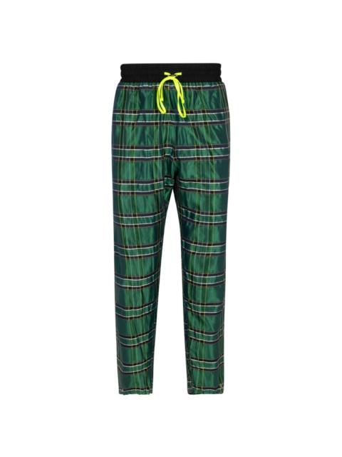 AMIRI Silk Plaid Track Pants "Green"