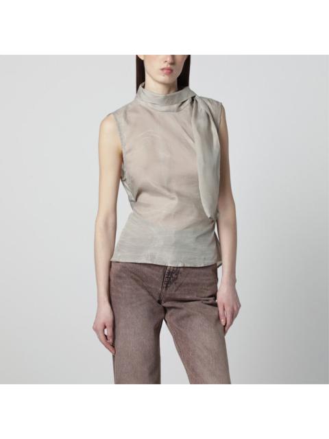 Our Legacy Our Legacy Grey Virtuous Waxed Cupro Top Women
