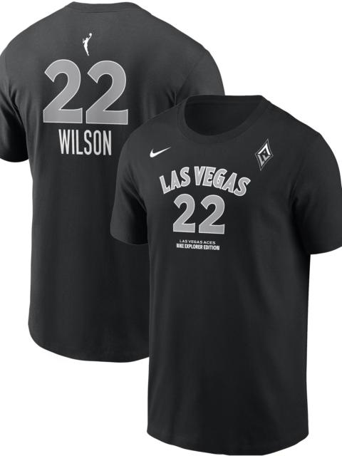 Nike Nike Adult Las Vegas Aces A'ja Wilson #22 Explorer Black T-Shirt