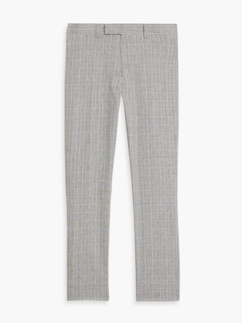 Other Designers Slim-fit Prince of Wales checked wool, linen and silk-blend pants