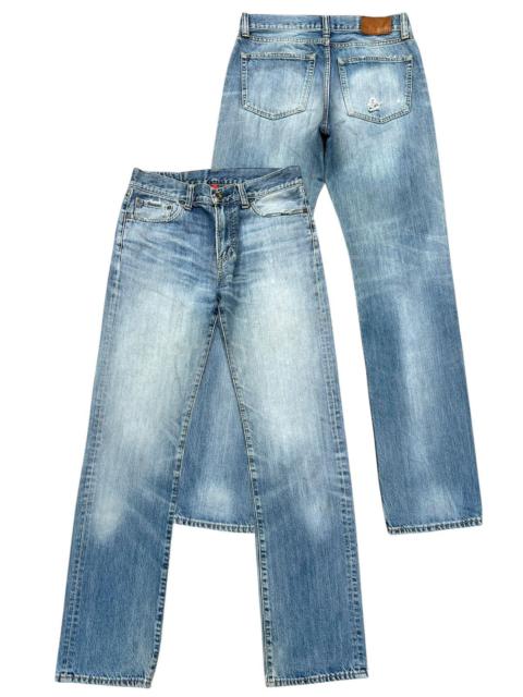 UJ Uniqlo Acidwash Straight Cut Distressed Denim Jeans 32x33