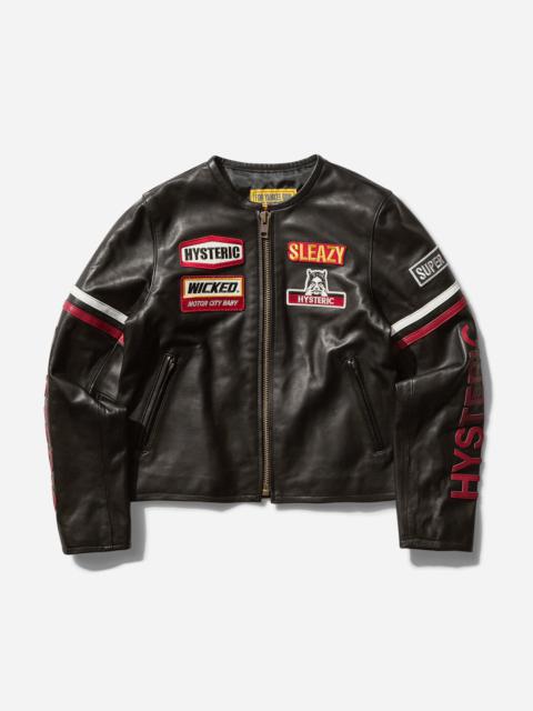 Hysteric Glamour Women's Leather Moto Jacket Black