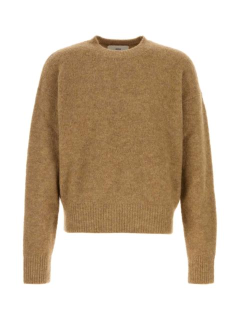 AMI Paris Ami Men Camel Alpaca Blend Sweater