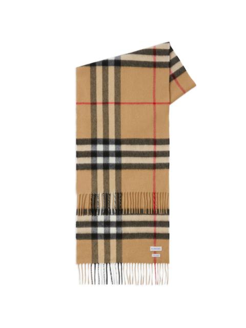 check cashmere scarf