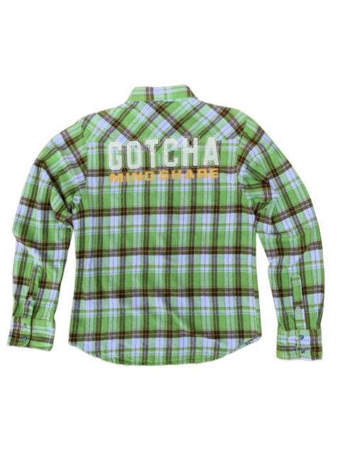 Other Designers Gotcha Snap Button Plaid Tartan Flannel Shirt