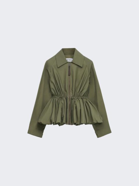 Loewe Cotton Blend Jacket Khaki Green