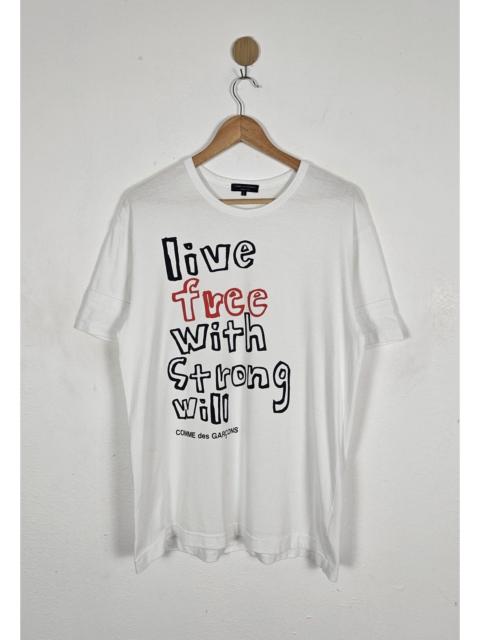 Comme Des Garçons Comme des Garcons CDG Live Free With Strong Will shirt