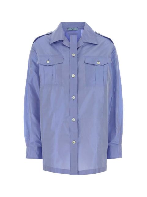 Prada Prada Women Light-Blue Taffeta Shirt