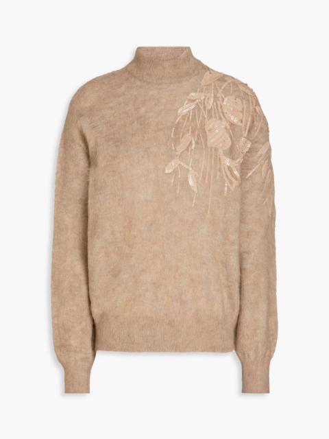 Brunello Cucinelli Sequin-embellished knitted turtleneck sweater