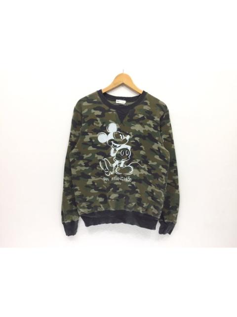 Other Designers Mickey Mouse Walt Disney Cartoon Camo Sweatshirt