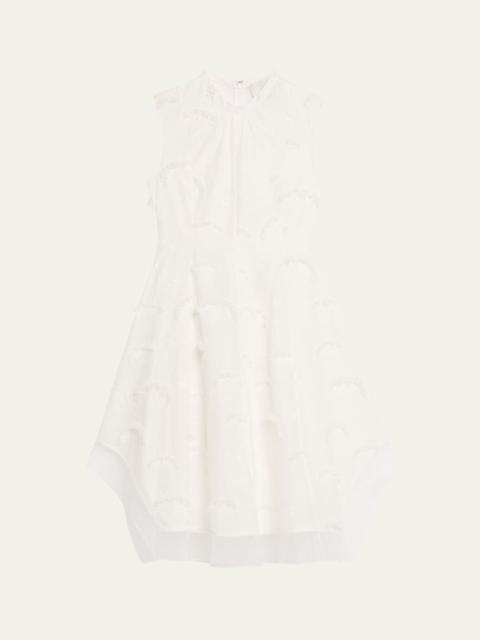 3.1 Phillip Lim Embroidered Organza Sleeveless Midi Dress