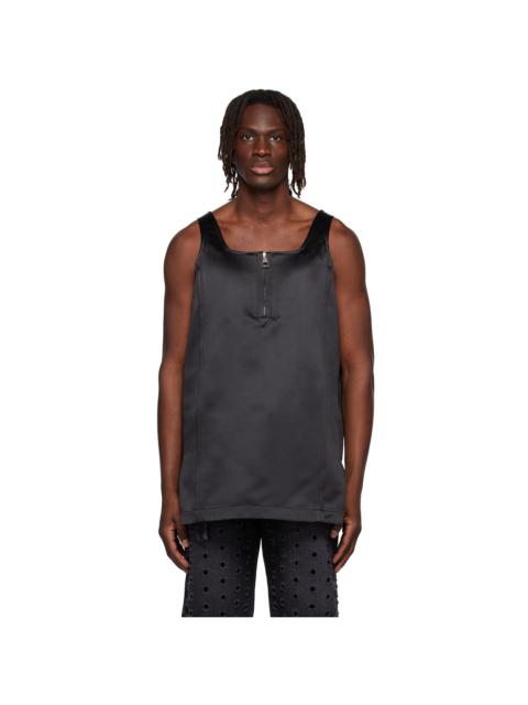 We11done Black Polyester Tank Top