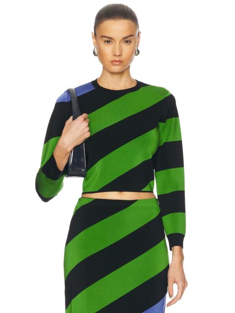 CAROLINA HERRERA Long Sleeve Cropped Top