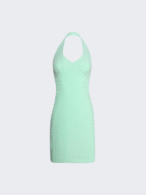 Givenchy Halter Neck Towelling Dress Aqua Green