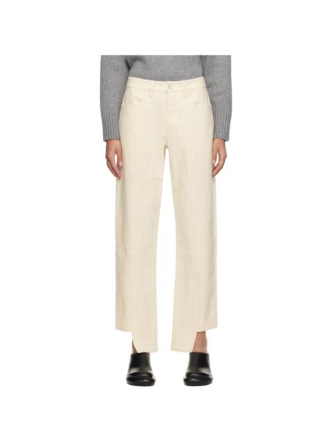Jil Sander Off-White Stepped Cuff Trousers