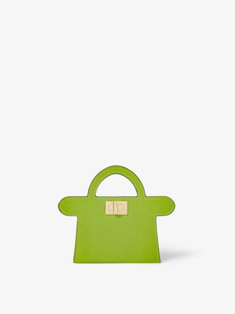 FENDI Fendi Way Card Case Forest green leather card case