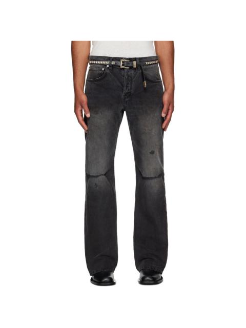 Black Wider Flare Leg Jeans