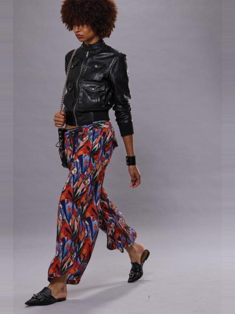 R13 CROPPED WIDE LEG UTILITY PANT - MULTICOLOR PRINT - R13