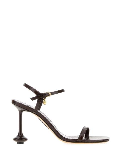 Loewe Loewe Women Brown Leather Toy Sandals