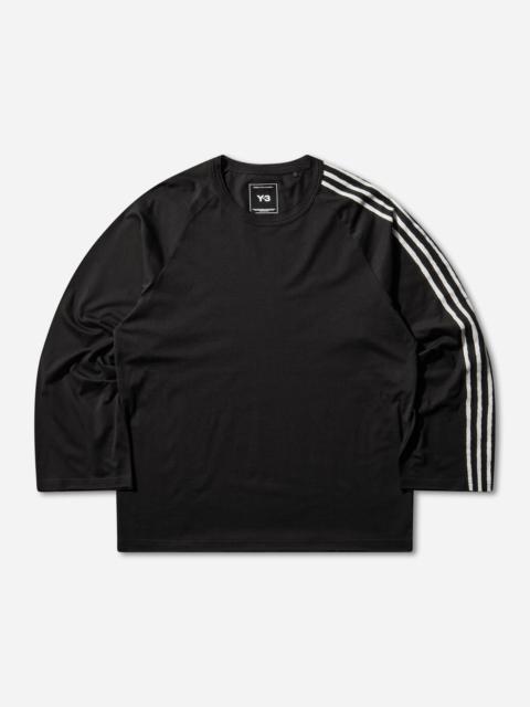 Y-3 Y-3 Raw Edge 3-Stripes Longsleeve T-Shirt Black