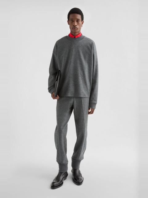 Wool Melton Crew-Neck Sweatshirt
