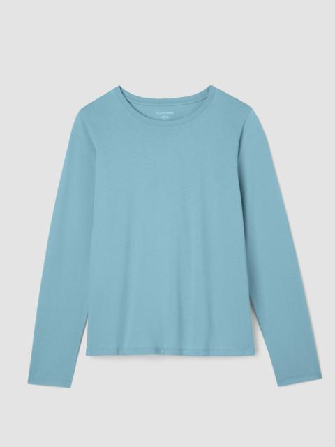 EILEEN FISHER Organic Pima Cotton Jersey Long-Sleeve Tee