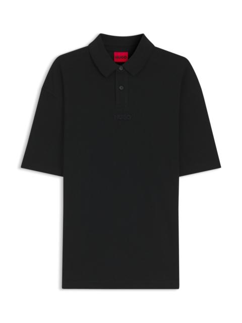 HUGO WAFFLE-STRUCTURED POLO SHIRT IN COTTON